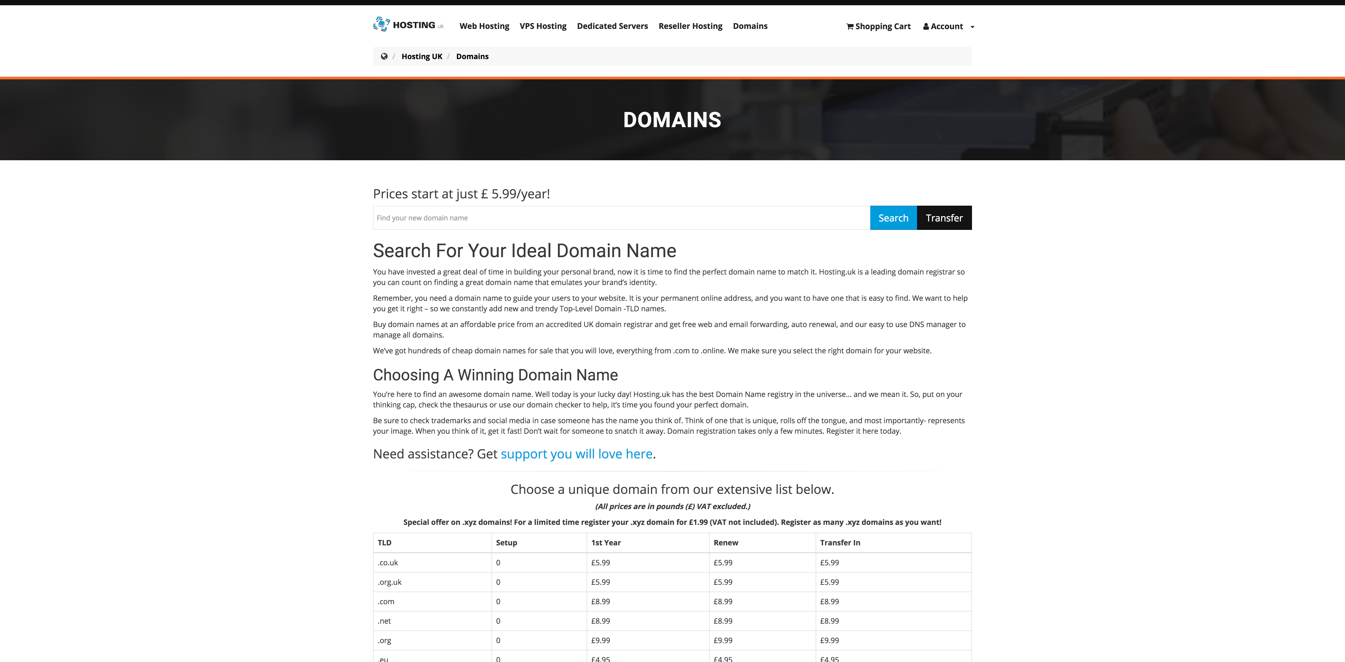 UK Domain Name Registration