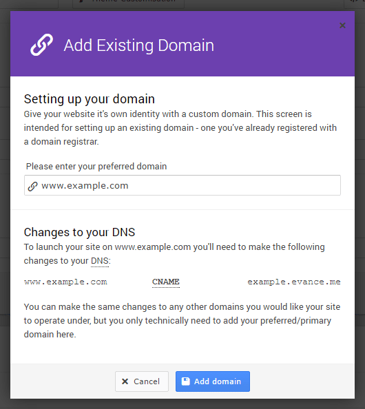 Using your own domain