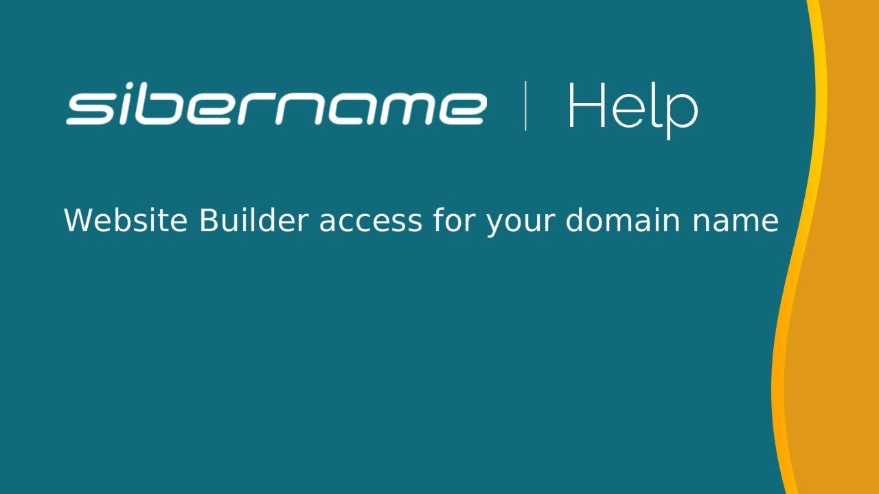 Website Builder Access for your domain name