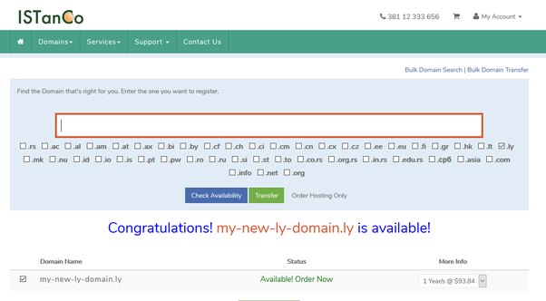 Where can I buy a .ly domain from a reliable source?