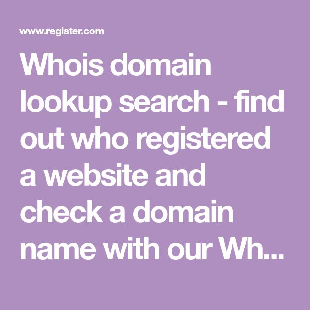 Whois domain lookup search