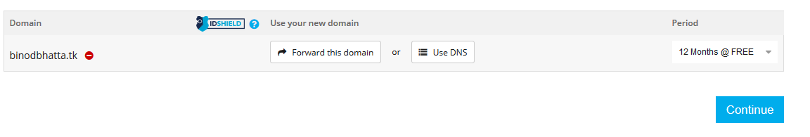 Why free domain in dot tk is saying Not Available