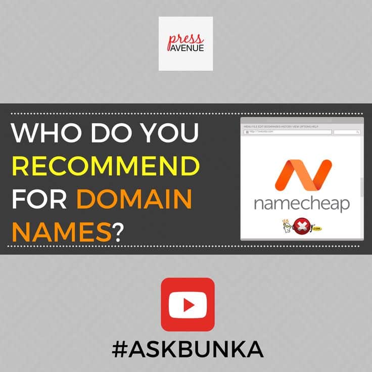 You can purchase domain names a lot of different places but we ...
